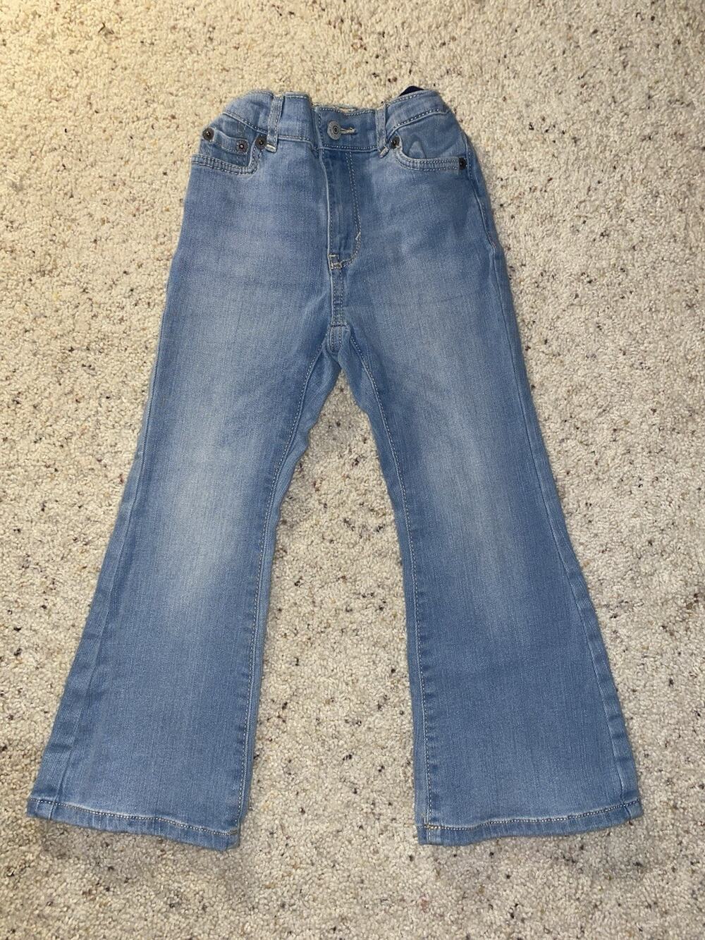 Levi’s 726 Flare Jeans Girls Size 4 Blue Denim Light Wash Bootcut Pants